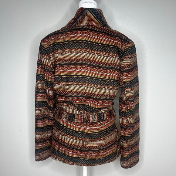 Jack by BB Dakota Women's Wrap Jacket Coat Sz S Boho Aztec Southwestern Wool - Picture 4 of 9